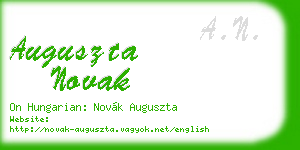 auguszta novak business card