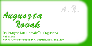 auguszta novak business card